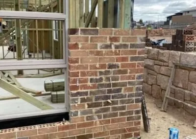 Commercial brickwork completed on a major construction site