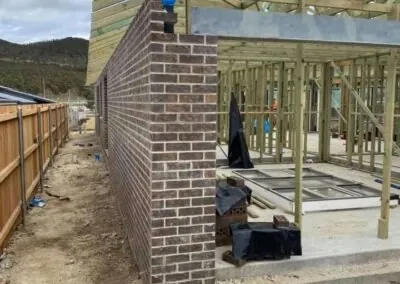 Decorative brick boundary wall with quality craftsmanship